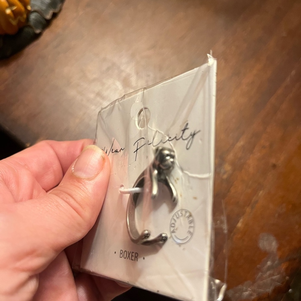 Silver Adjustable 'Boxer' Ring Set - Picture 4 of 4